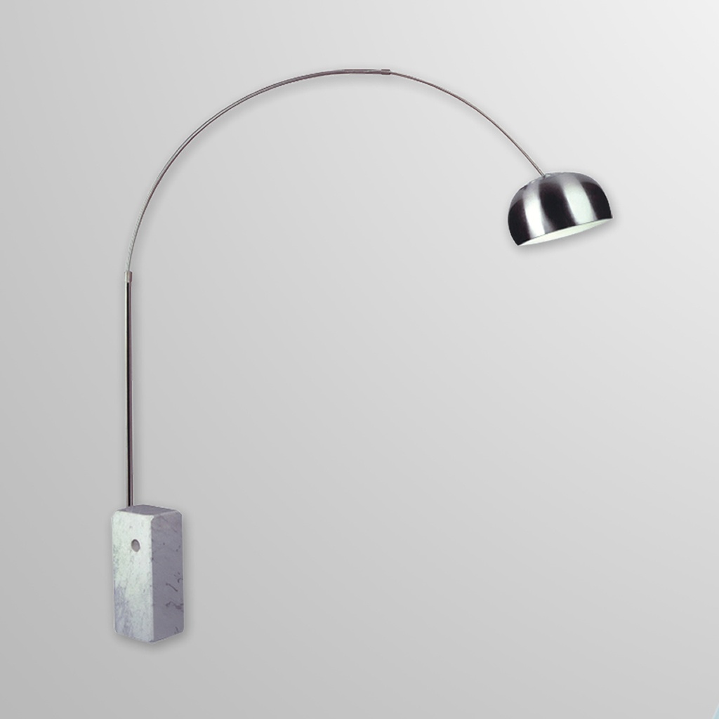 lampara de pie arco chica blanco GMGE