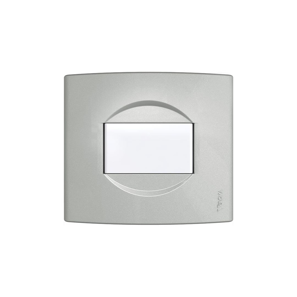 Tapa NBO 5x5 cm. 1 Modulo Plata Jeluz