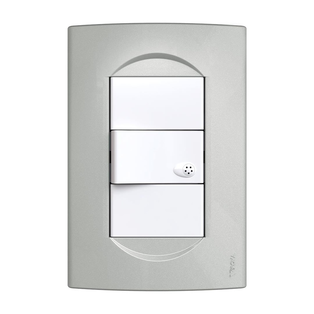 Tapa Verona NBO 10x5 cm 3 Modulos  plata Jeluz/Mavi