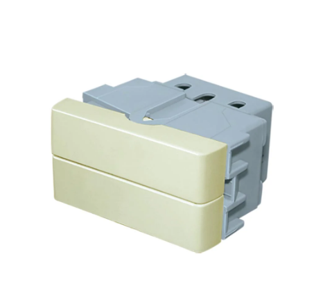2 Interruptores Unipolares Combinación 220 V 10 A (2 -1/2 Módulo en 1) marfil Jeluz