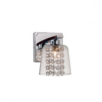 Aplique 1 Luz Strass cromo Fotoluz