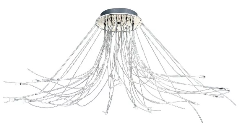 Araña FLEXI 18 luces c/fuente y lámparas Bi-pin LED G4 Nova