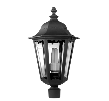 CABEZAL FAROL 1 LUZ PARA  COLUMNA  Negro Fuinyter