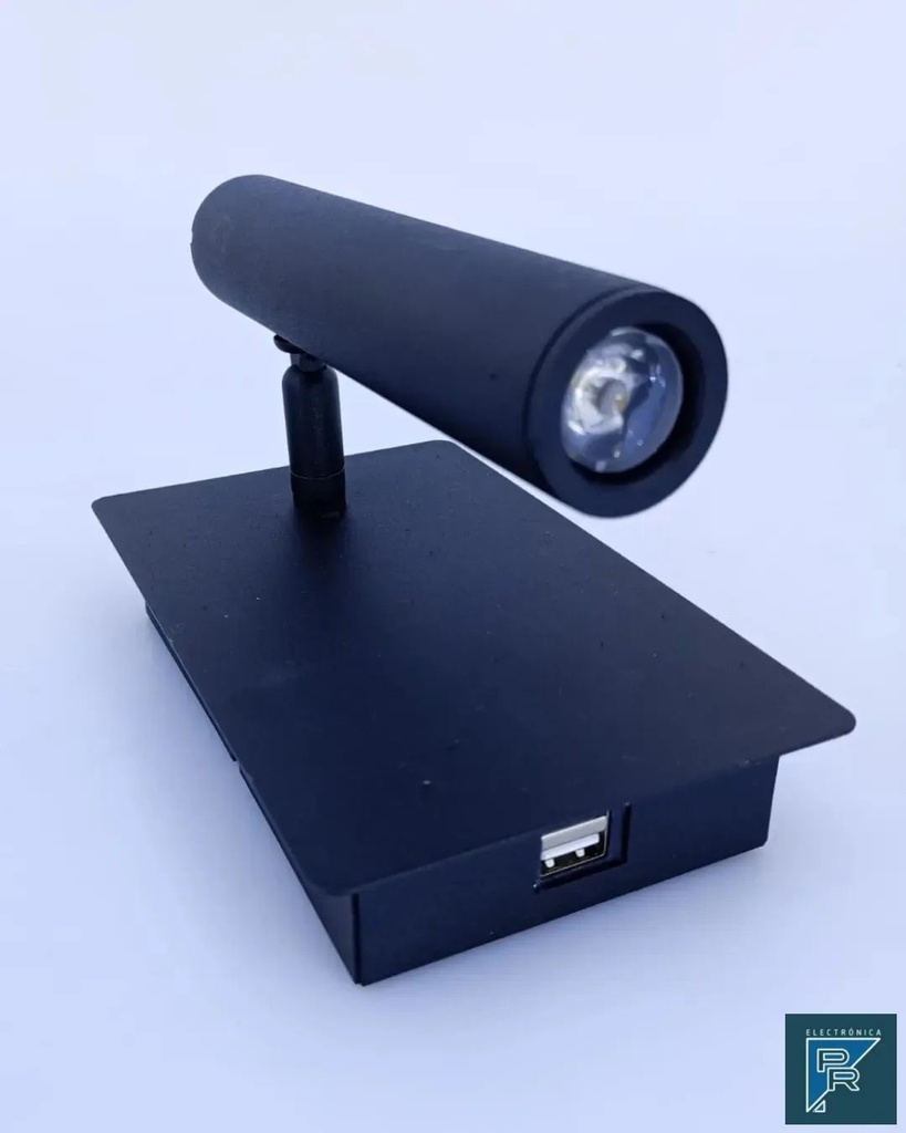 Cabecera de cama C1 Con USB - Negro - Luz cálida - Pr Electronica