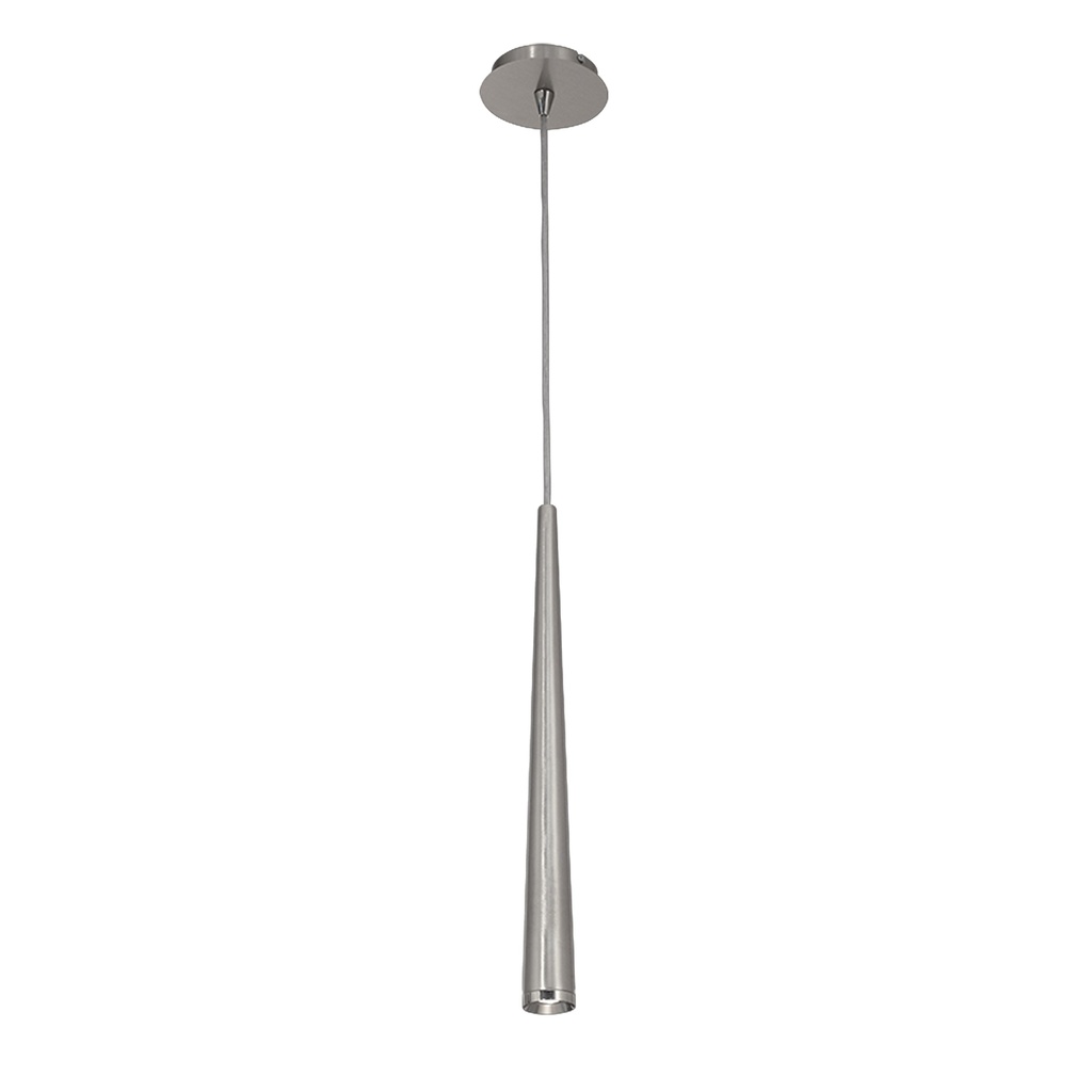 COLGANTE Ø:12cm H:140cm 1 LUZ LINEA KONOS - PLAQUETAS DE LED 6W 3000K RONDA