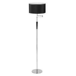 [lp4715crknlamparadepie-56-cromo con negro] lp 4715 crkn lampara de pie cromo con negro Luz del Siglo
