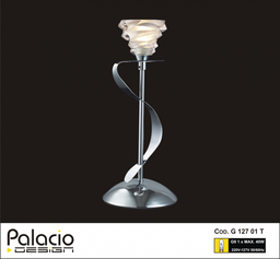 [9/G12701T-9-sincolor] Iluminación Interior - Velador 1 Luz G9  Cromo  Línea G127 sincolor Fotoluz