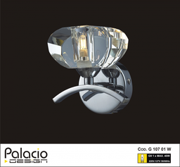 [9/G10701W-9-sincolor] Iluminación Interior - Aplique 1 Luz G9 Cromo Línea G107 Alfa sincolor Fotoluz