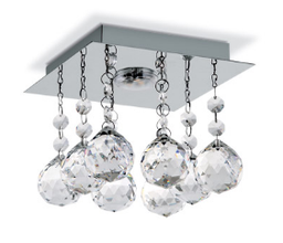 [G24701C] Plafon1luz5wbolitastrass cromo Fotoluz
