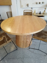 [mesaRedonda1.2-LeaLamp] Mesa de Comedor redonda Paraiso lustrado Ø1.2 mts LeaLamp