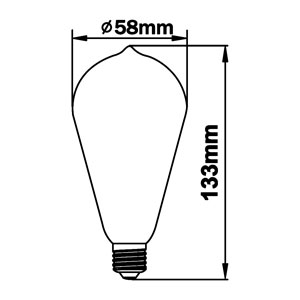 Lampara filamento LED E27 5W Candil Iluminacion S.R.L.