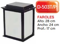 Medio farol Gde D-503T/P 28x24x17cm Sudeal