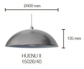 Colg. Diám. 400mm HUENU II cromo 180