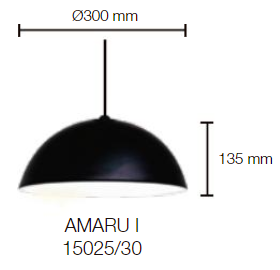 Colg. Diám. 300mm ceramica Amaru I acero 180