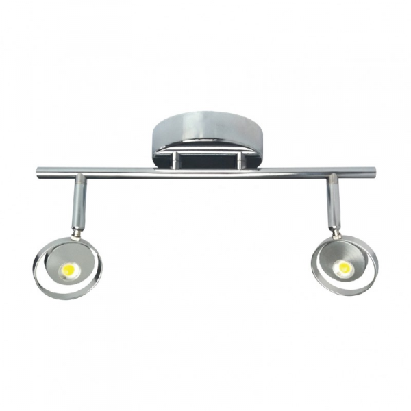 Helios II - Aplique 2 Luces LED COB 5W c/u 220V Cromo 3000K 180