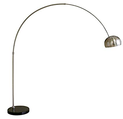 lampara de pie pendular escandinava chica base marmol negra diametro 45cm, (altura 2.1mts,largo1.9mts) Capobianco