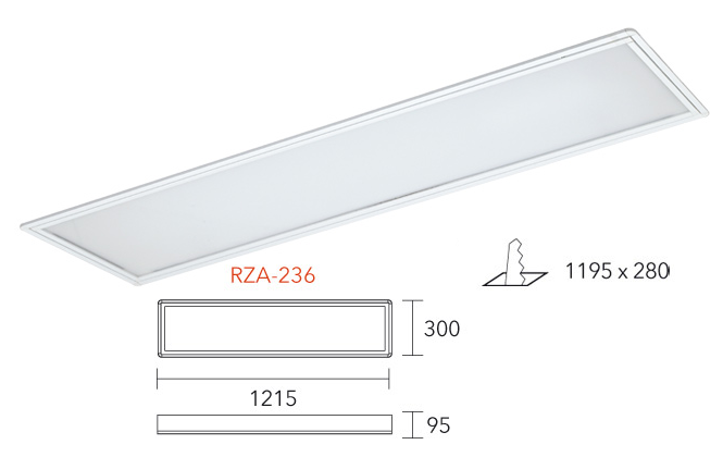 Empotr.con tubo Led c/acrílico c/tubos 2x18w CLASSIC  LED lucciola