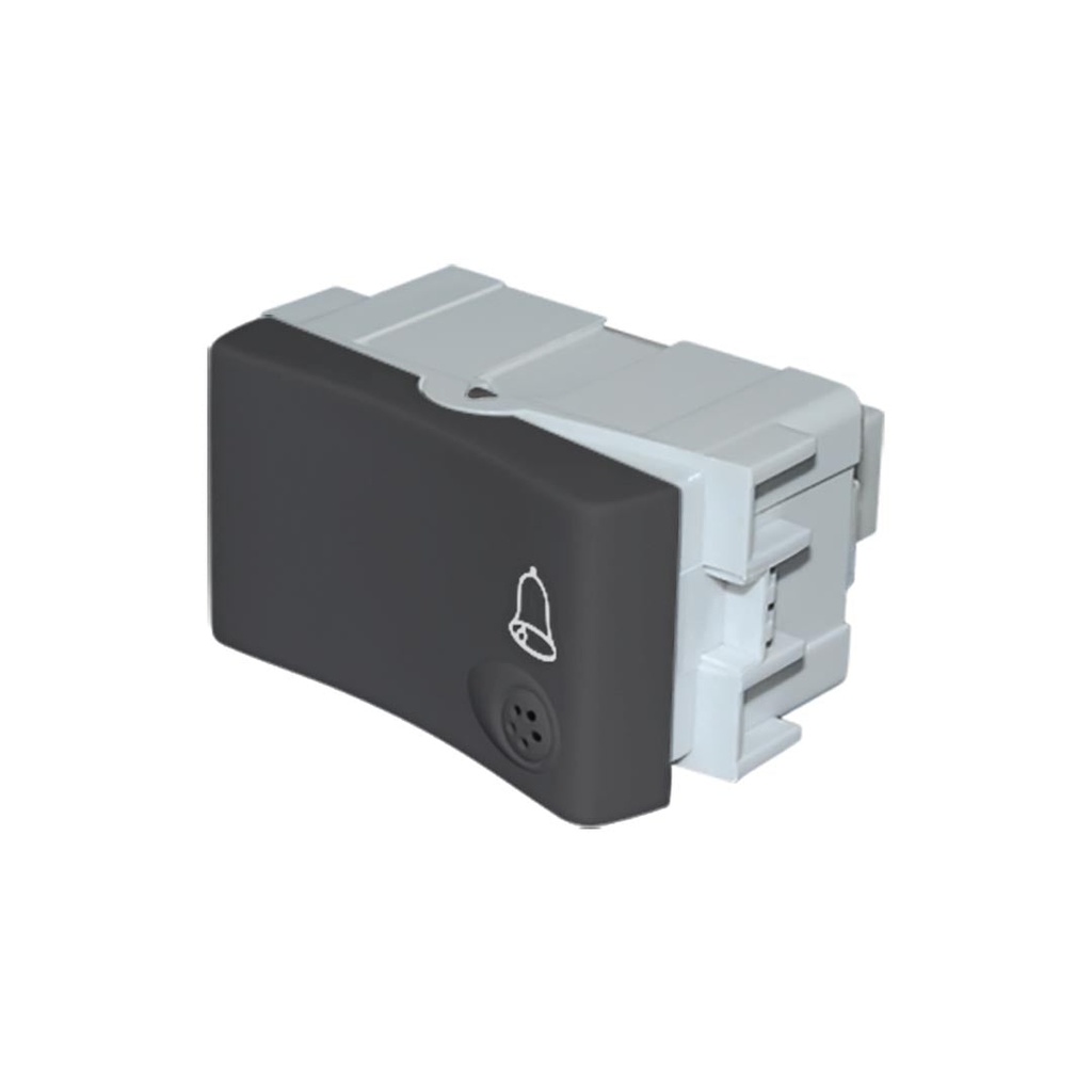 Interruptor unipolar pulsador 220v 10a (contacto de plata) gris Jeluz