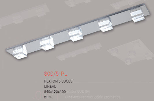 Plafon Lineal LED 5 Cob 50W Nova