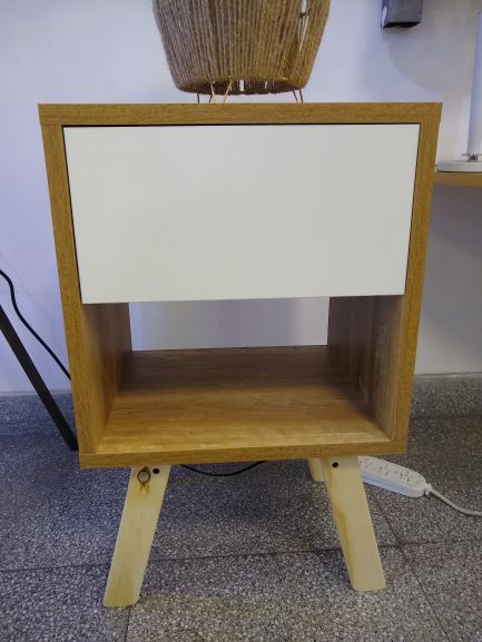 Mesa de Luz con cajon LUSTRADA lealamp