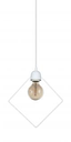 [c-1012-34-bla] Colgante GEO ROMBO (blanco texturado)