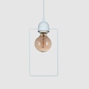 [c-1011-34-bla] Colgante GEO RECTANGULO (blanco texturado)