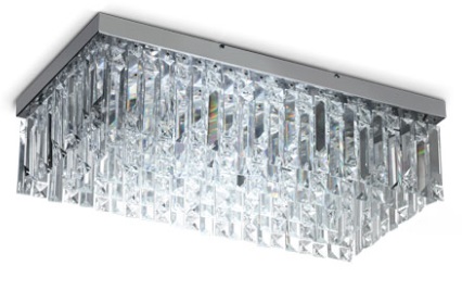 Plafón Cristal K9 Sirius 6xG9 Max 40W 30X60Cm Fotoluz