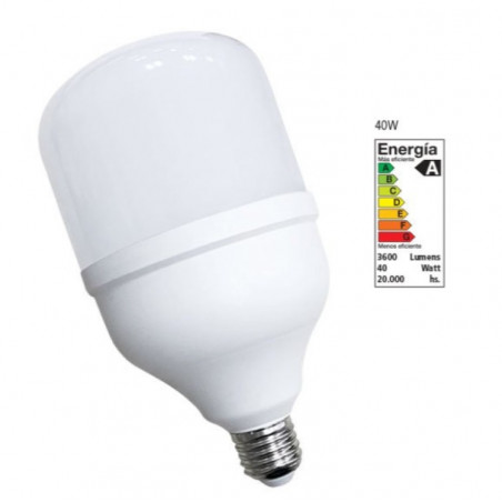 LAMPARAS LED E40 - PC+ALUM 60 W E40 LUZ DIA Interelec