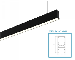 colgante Tasso mini II 32w 5500lm 1413mm35x76mm lucciola