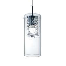 [LI-8003-C1-80-CRO] Colgante ADAMS 1 luz caireles E27 Vignolo