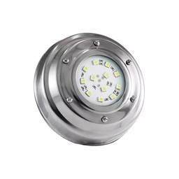 [i5723-50] Artefacto de pileta de acero inoxidable para adosar con Leds blanco frío/ Azul/RGB 12V 4W  MEGALEC- COBLA