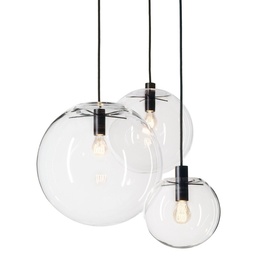 [19085/20-124] Colgante Cristal Una Luz Jems E27 Bulbo Transparente 20cm 180