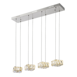 [MY8932P-4-80-cro] LINEA CLARA COLG. CLARA LED 8W X 4L. BASE 75X15 Vignolo