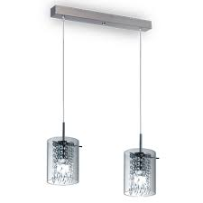 [Li-8002-C2-80-ACE] Colgante Carmen 2 Luces Vidrio con cairel Vignolo