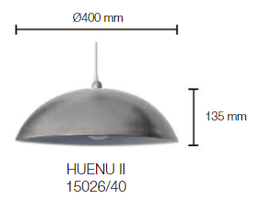 [15026/40-124-cromo] Colg. Diám. 400mm HUENU II cromo 180