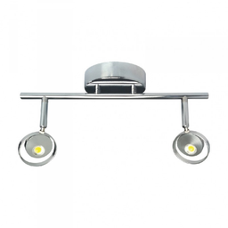 [4100/02-124] Helios II - Aplique 2 Luces LED COB 5W c/u 220V Cromo 3000K 180