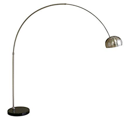 [9205-24-acero/basenegra] lampara de pie pendular escandinava chica base marmol negra diametro 45cm, (altura 2.1mts,largo1.9mts) Capobianco