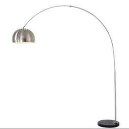 [9206-24-acero/basenegra] lampara de pie pendular escandinava grande acero/base marmol negro diametro 45cm (altura 2.30mts,largo 2.1mts) Capobianco