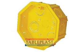 [CT55R-85-amarilla] caja OCTOGONAL GRANDE amarilla tableplast