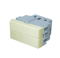 [45034-26-marfil] 2 Interruptores Unipolares Combinación 220 V 10 A (2 -1/2 Módulo en 1) marfil Jeluz