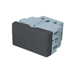 [50034-26-gris] 2 Interruptores Unipolares Combinación 220 V 10 A (2 -1/2 Módulo en 1) gris Jeluz