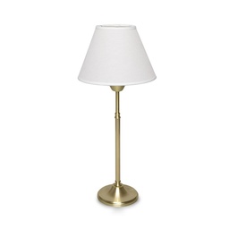 [lm4300YLB-56-Dorado] lampara de mesa dorada Conica Lienzo Blanco Dorado Luz del Siglo