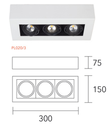 Plafon Cardanico DICRO 3 luces lucciola