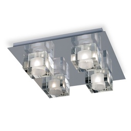 [4914-68-cro] Plafon DELTA II 4 luces Ronda