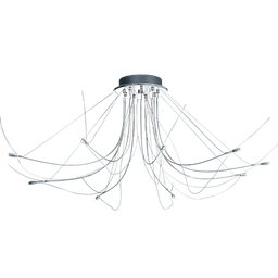 [9/20-60-Pla] Araña FLEXI 9 luces c/fuente y lámparas Bi-pin LED G4 Nova